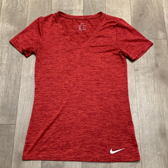 Nike Tops - Womens Nike Dri Fit Running Short‎ Sleeve V-Neck T-Shirt